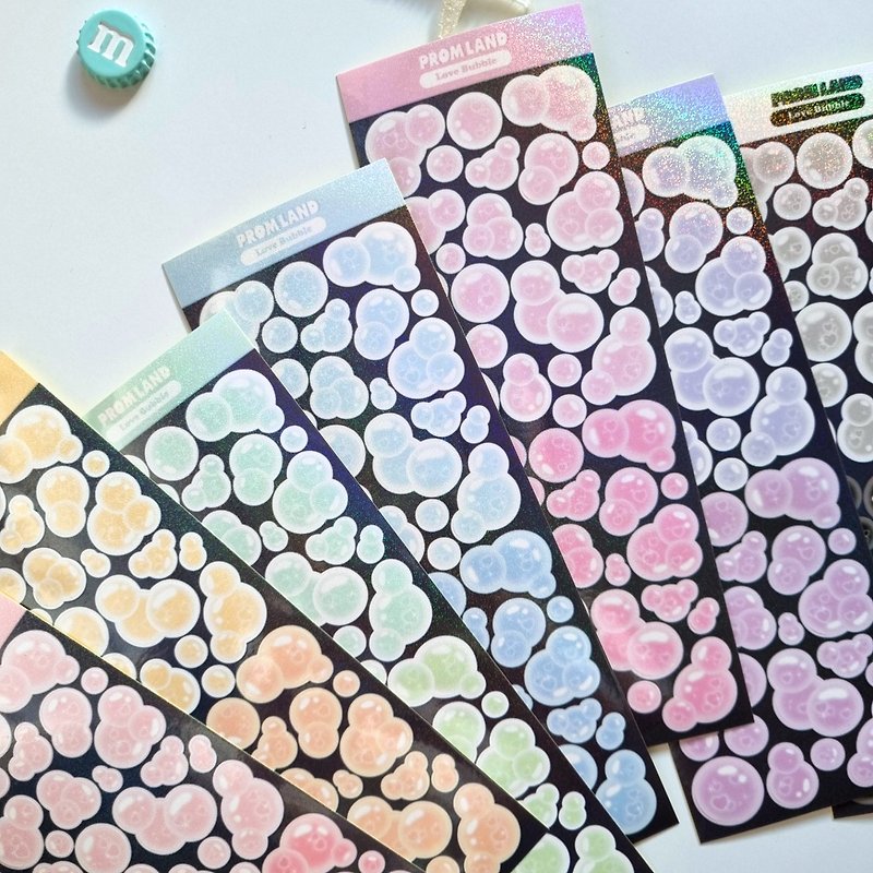 Love Bubble korea stickers pack - สติกเกอร์ - วัสดุอื่นๆ หลากหลายสี