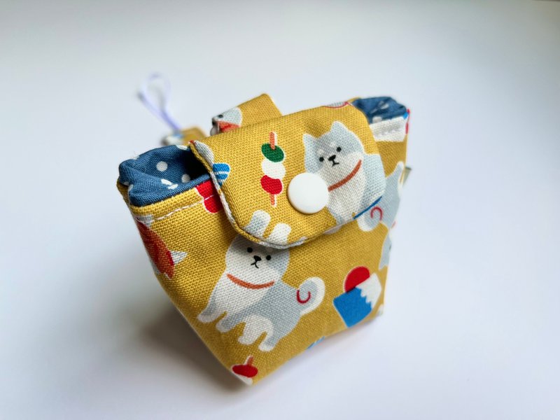 奶嘴夾 奶嘴收納袋 組合 柴犬富士山 - 奶瓶/奶嘴 - 棉．麻 多色