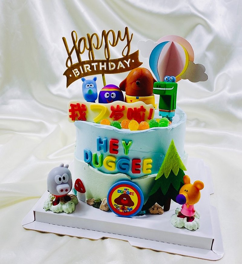 阿奇幼幼童樂會 生日蛋糕 客製蛋糕 滿周歲 6 8吋 限台南面交 - 蛋糕/甜點 - 新鮮食材 綠色
