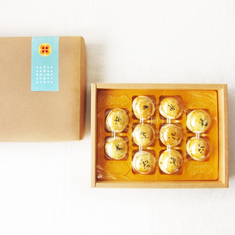 季節限定 - 幸福秋月 - 蛋黃酥禮盒   10 入 (盒) - 蛋糕/甜點 - 新鮮食材 黃色