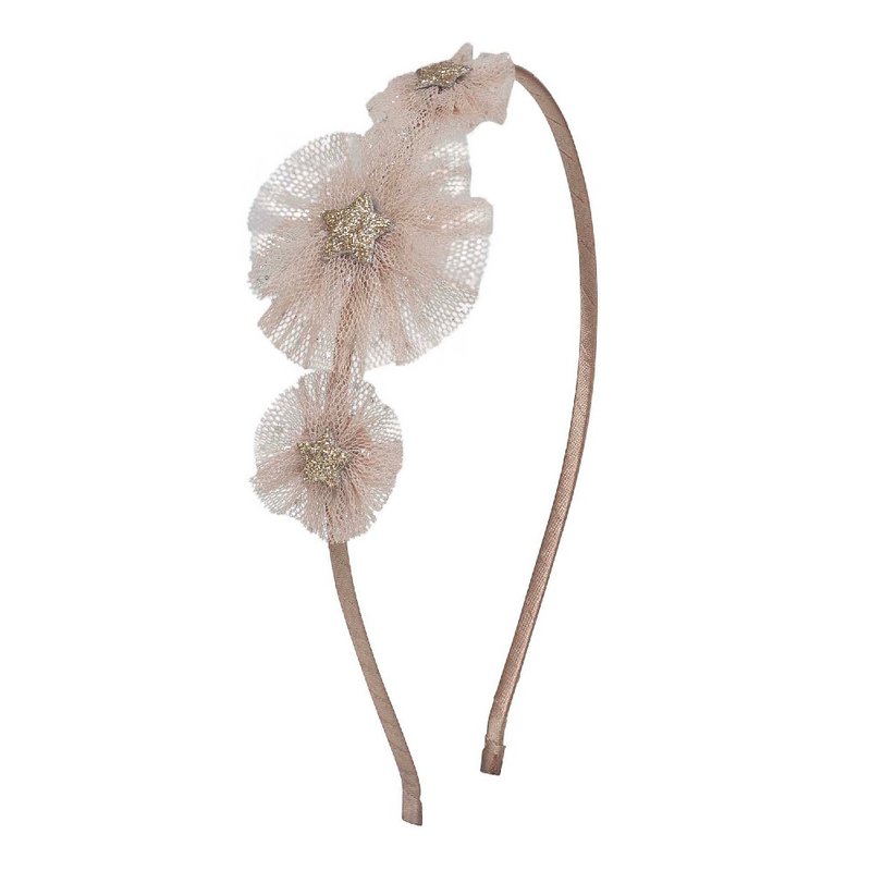 英國Mimi & Lula_AW25_夢幻王國_蕾絲花朵髮圈 - 嬰兒手鍊/飾品 - 聚酯纖維 