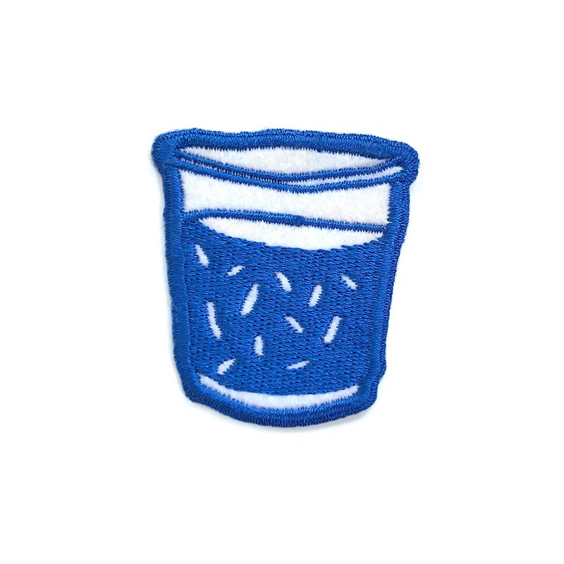 コバルトガラス - バッジ・ピンズ - 刺しゅう糸 ブルー