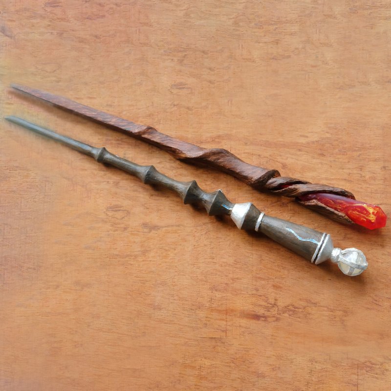 Asada 客製的決鬥大師紅橡木雷羽迴環魔杖 by ETPLANT - 奇獸怪獸 - 擺飾/家飾品 - 黏土 咖啡色