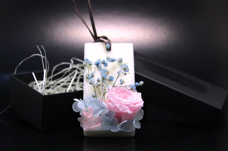 Pastoral Rose fragrant brick home fragrance series wedding small objects gift sketch - Fragrances - Plants & Flowers Green