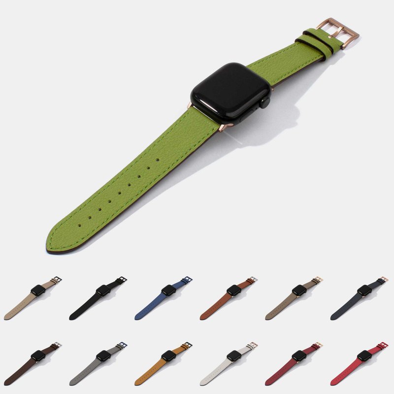 Apple Skin(Eco-friendly) | Apple Watch Straps - สายนาฬิกา - หนังแท้ สีเขียว