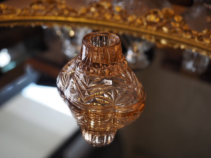 早期英語ガラスの燭台 - キャンドル・燭台 - ガラス 多色