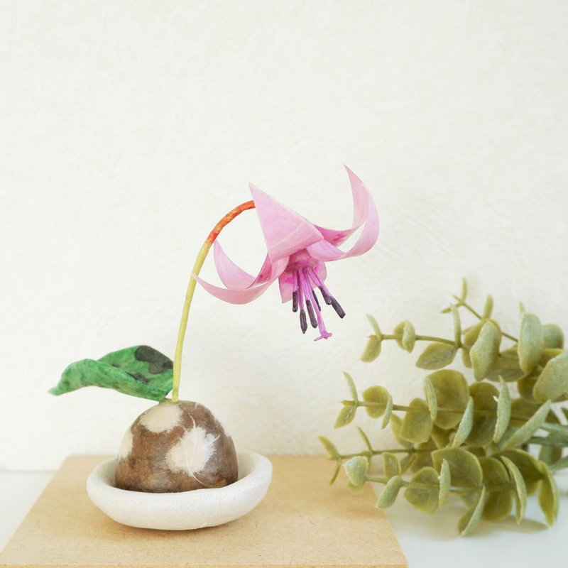 Washi Flower lover Katakuri/Katakuri Ornament Washi Interior Wildflowers/Spring Flower lover - Items for Display - Clay Pink