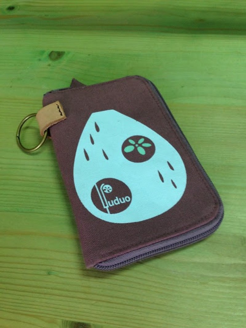 小さな雨滴は、携帯電話バッグ（財布利用可能）ピンク‧旅行が大好き - スマホケース - コットン・麻 ピンク