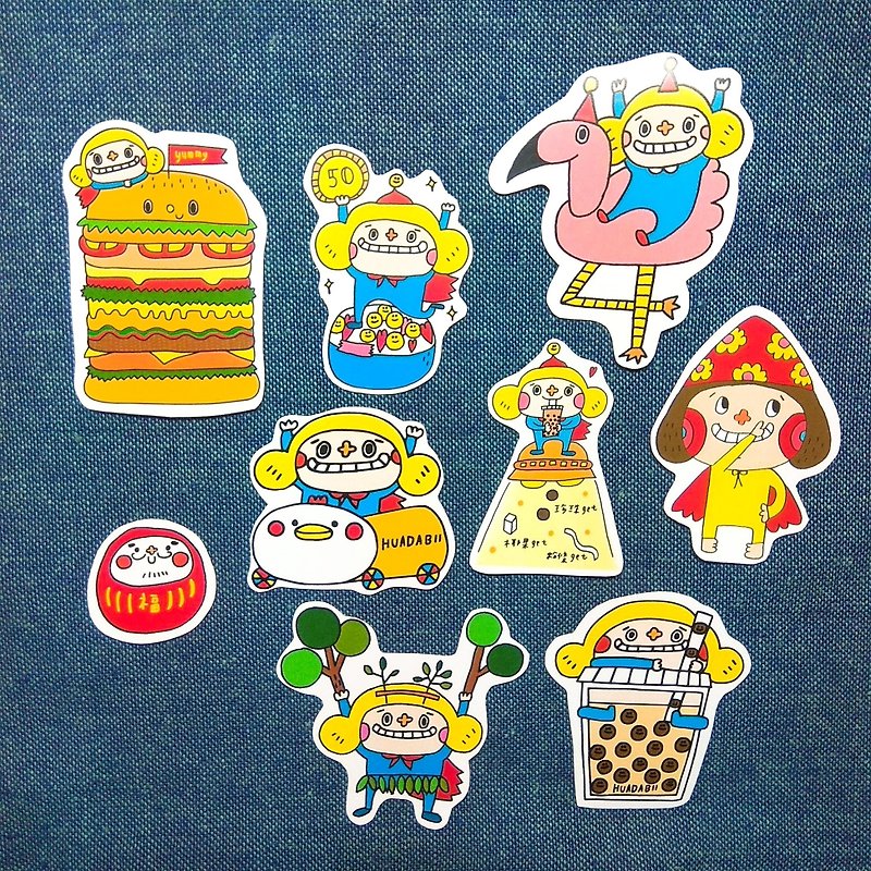 Flower big nose single sticker shopping area - Stickers - Paper Multicolor