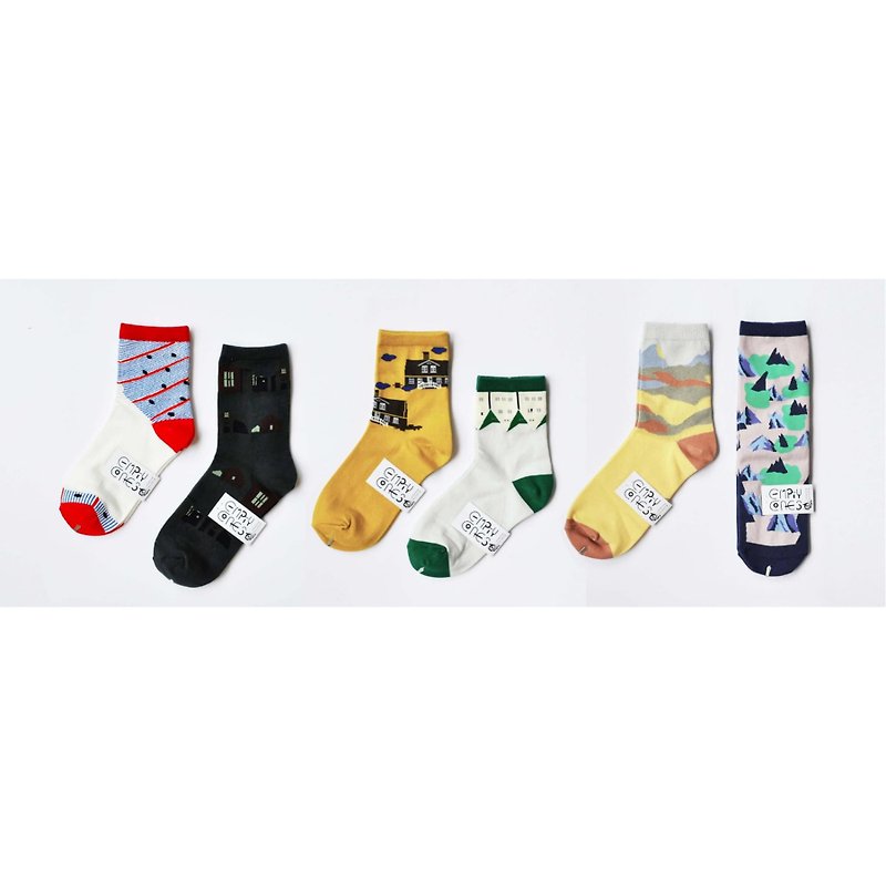 5% OFF Theme socks package (Fabulous Iceland/ Europe Rover) - Socks - Cotton & Hemp Multicolor