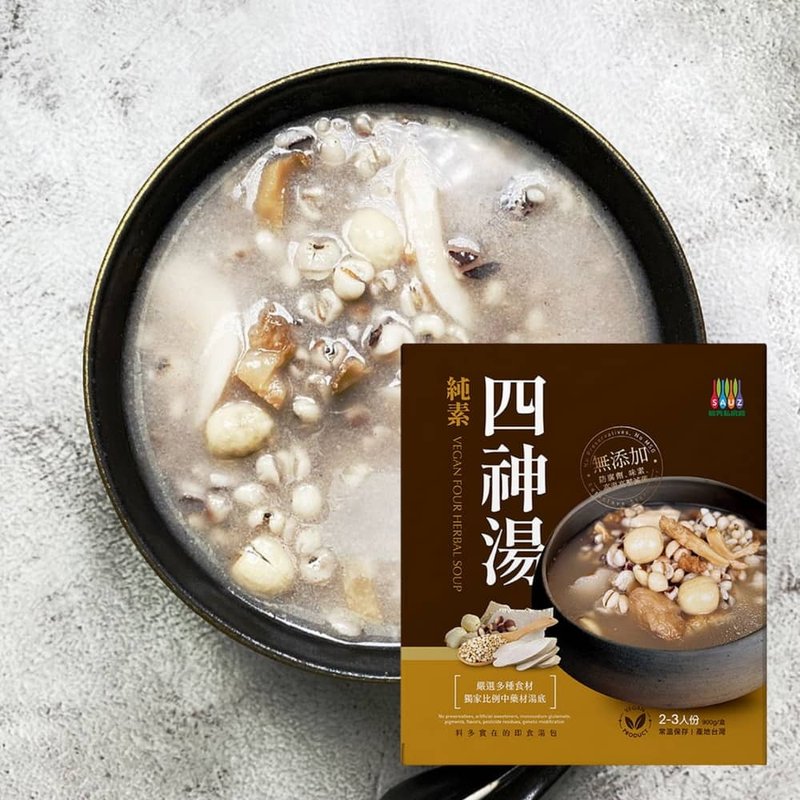 毓秀私房醬 四神湯 (純素) 900g/盒 - 料理包/調理包 - 其他材質 金色