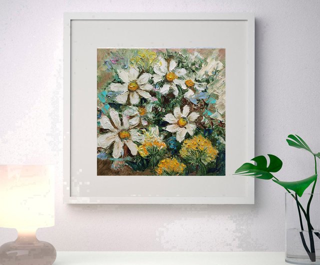 油絵「花のスケッチ」