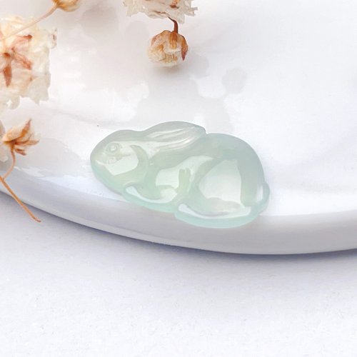 瓔珞珠寶盒 E.L.Jewelry Box 冰綠翡翠小兔子裸石 | 天然緬甸玉翡翠A貨
