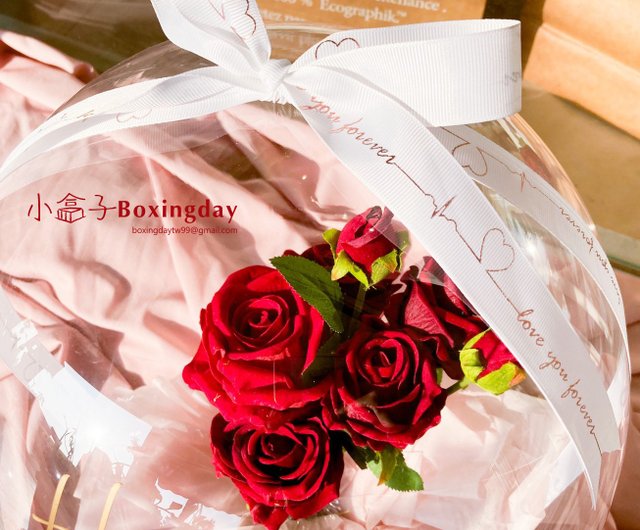 バルーンブーケギフトボックス(レッドローズブーケ)_母の日