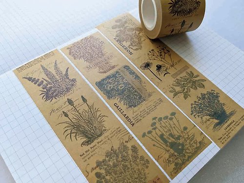 Usagiprint 4cm 小花 牛皮紙膠帶#29- 自帶離型紙