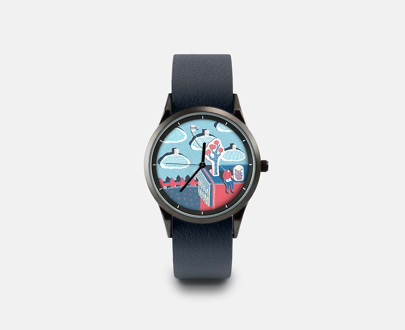 【Illustration Watch】-Best time ever - นาฬิกาผู้หญิง - โลหะ สีน้ำเงิน