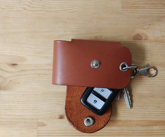 Genuine Leather Car Key Case Retro Oil Leather Male Key Holder