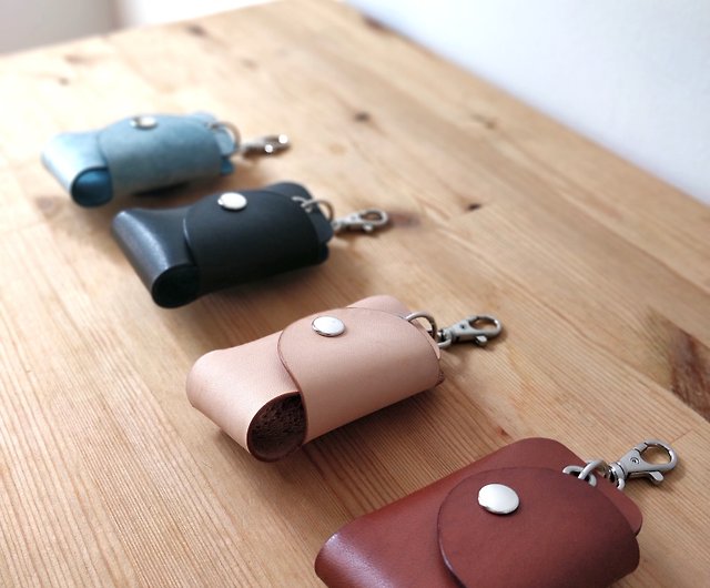 Customized Gift Leather Key Pouch, Key Case, Bell shape Key Holder with  strap - Shop fourjei Keychains - Pinkoi