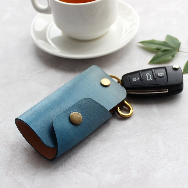Such as the first layer of vegetable tanned leather car key package Valentine's Day Mother's Day Father's Day Christmas graduates exchange gift typing - Keychains - Genuine Leather Multicolor