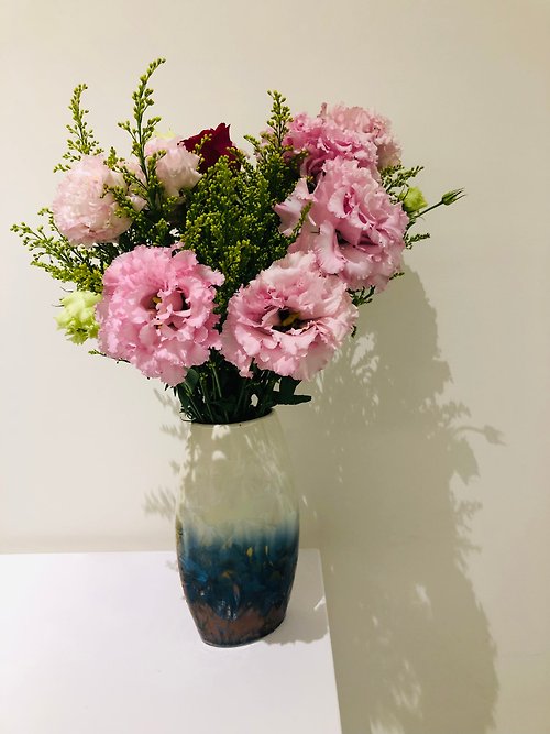 八塗文創 台灣製造 晶花系列 結晶釉花器 漸層 植物 美好生活