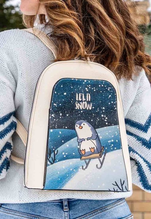 Style Your Way (DOGO HK) 【2025禮物】Let It Snow 可愛小企鵝 背囊/揹包 生日