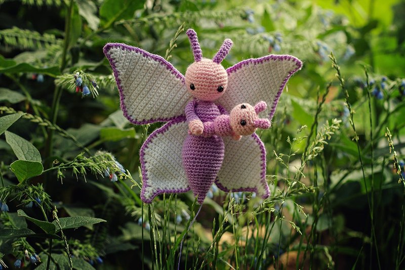 Crochet butterfly, Crochet butterfly Stuffed toy, butterfly, knitted butterfly - 其他 - 羊毛 