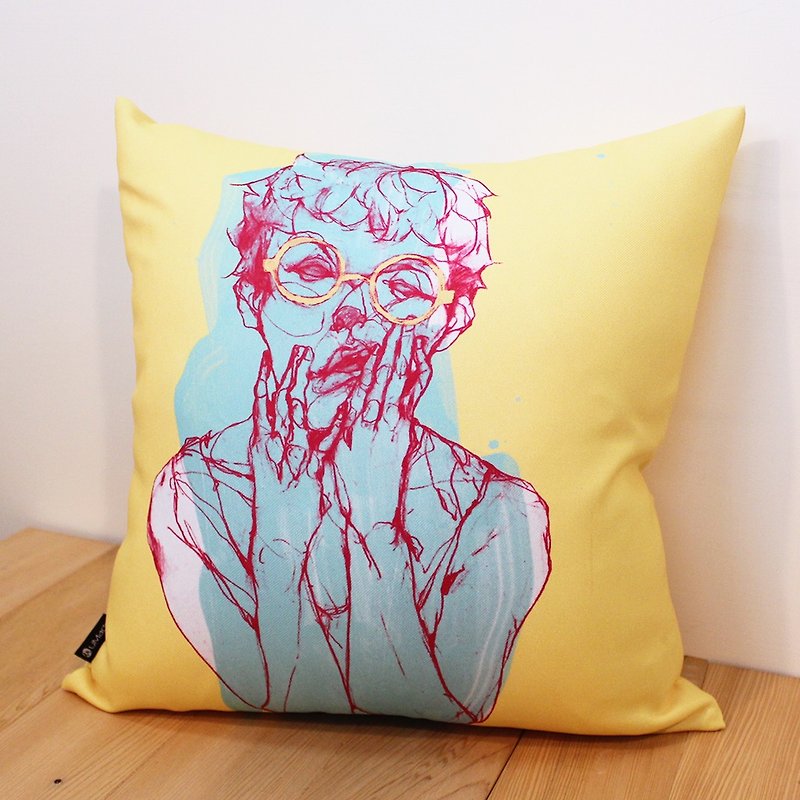 THE MOOD-Despair - Home Furnishing Pillow Throw Pillows Home Furnishing Gifts - Pillows & Cushions - Polyester Yellow