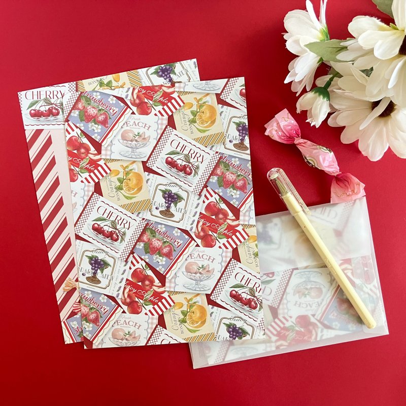 Candy wrapper letter set - Envelopes & Letter Paper - Paper Red