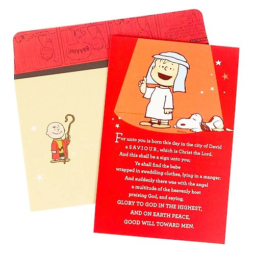 205剪刀石頭紙 Snoopy與查理布朗 耶誕盒卡共18入【DaySpring-卡片 聖誕節系列】