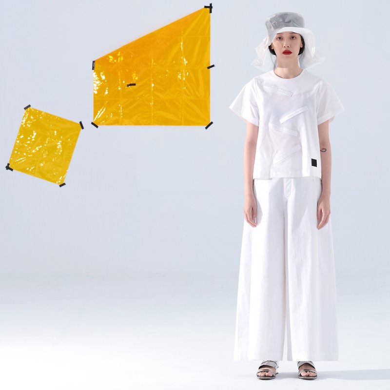 White Short Sleeve Top - เสื้อผู้หญิง - ผ้าฝ้าย/ผ้าลินิน ขาว