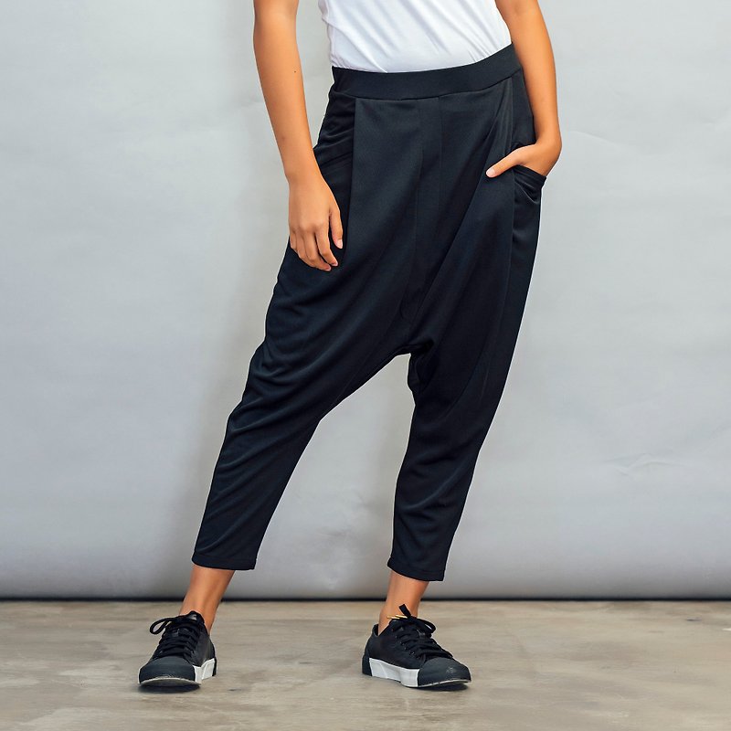 Super elastic bomber pants_Black Japanese super elastic fabric - Women's Pants - Polyester Black