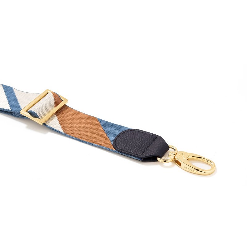 [Super set] Hope adjustable cowhide braided strap-dark gray blue - Other - Other Materials Blue