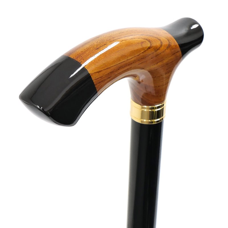 組木手杖 橡木/櫸木/橡木 黑色 Black 天然木單杖 - 其他 - 木頭 黑色