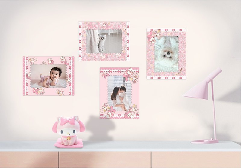 QuickFilm Decorative Photo Frame Stickers – 4R My Melody Photo Frame 8pcs - Picture Frames - Plastic Pink
