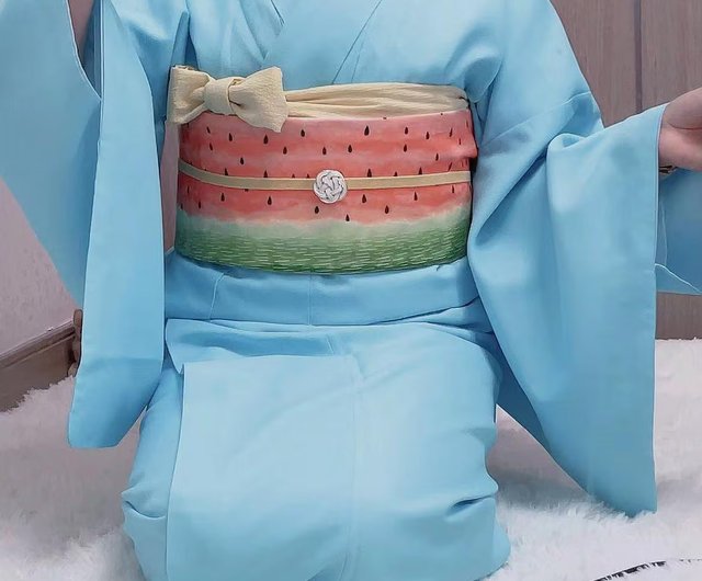 リバーシブル和装半帯・浴衣スイカ風 - ショップ