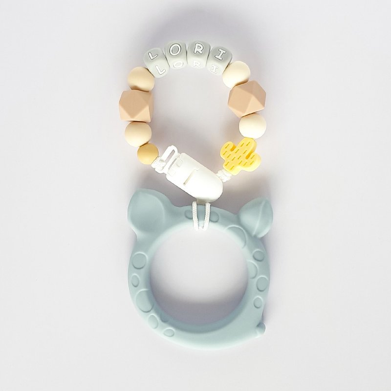 lori cactus coral blue Bambi teether/customized pacifier chain - ของเล่นเด็ก - วัสดุอื่นๆ หลากหลายสี