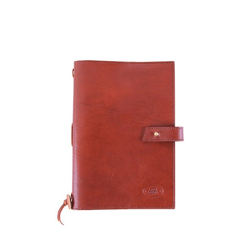 Classic vegetable tanned leather A5 hand book - Notebooks & Journals - Genuine Leather Brown