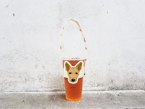 iShare愛現 台灣犬 / 米克斯 4色 造型隨行飲料杯套提袋 飲料提袋
