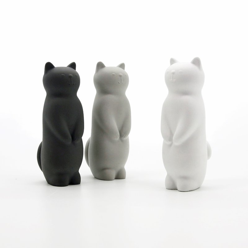 Tall CAT Aroma stone I 漏咖貓擴香石 I 水泥香氛 I 附5mi精油－ - 香氛/精油/擴香 - 水泥 灰色