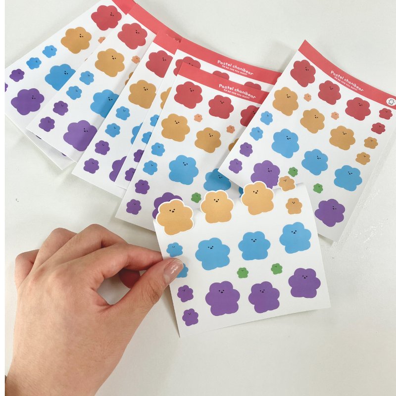 韓國文創 Chanibear sticker - pastel 可爱的粘贴 - Stickers - Paper 
