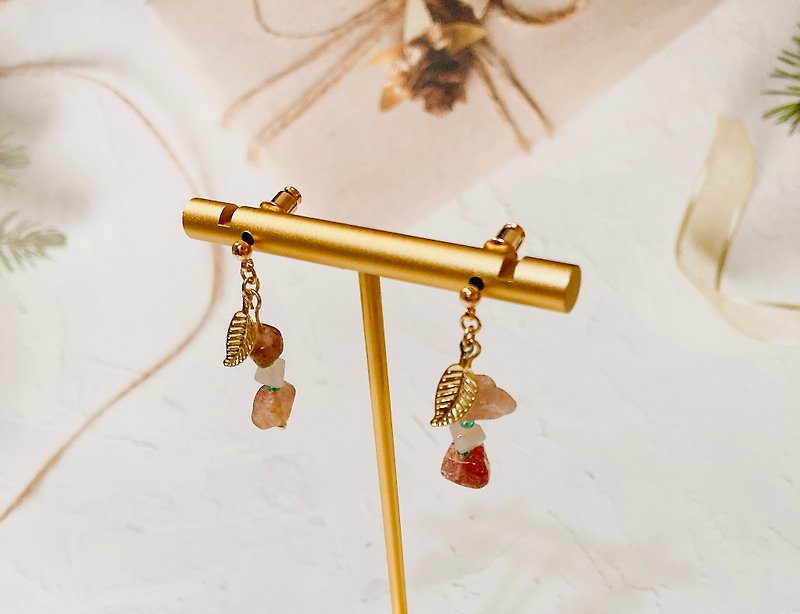 Lucky Series~Natural Mineral Earrings - Earrings & Clip-ons - Other Materials 