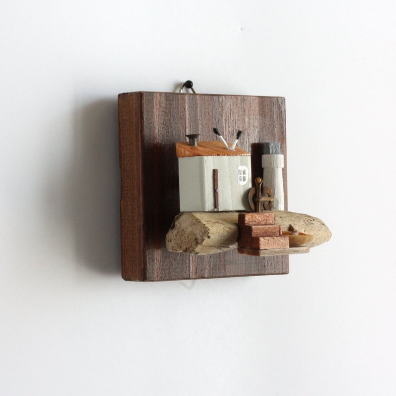 流木インテリア-潮騒とカモメ-SB008 (square board) - 擺飾/家飾品 - 木頭 