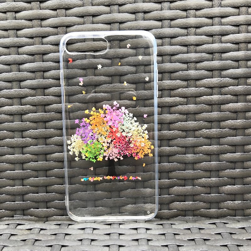 iPhone 7 PLUS 手機殼 Dry Pressed Flowers Case 押花 乾燥花 彩色壓花 樹 031 - 手機殼/手機套 - 植物．花 多色