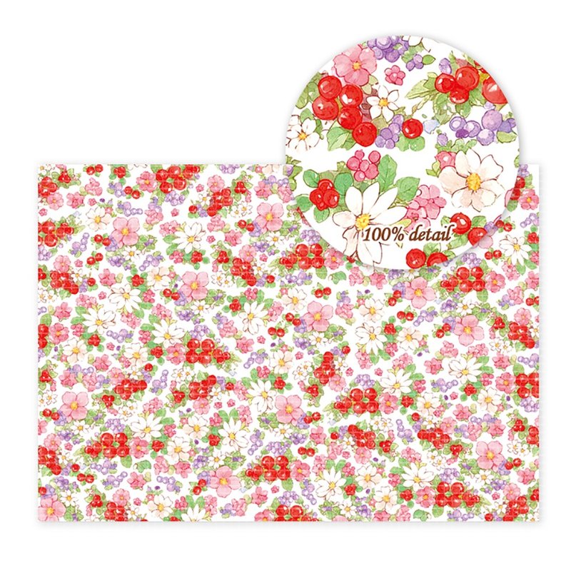 Red berry Wrapping Paper / Scrapbook Paper / 50sheet A4 size 120g - 其他 - 紙 