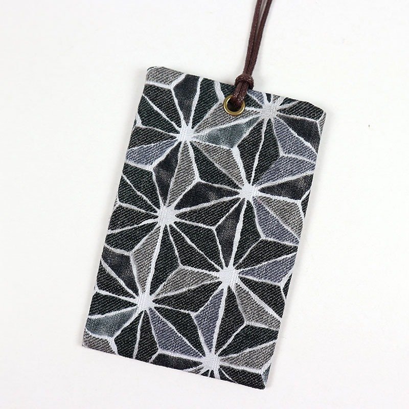 Easy Card card holder business card Taoka bags - diamond pattern (black) - ที่เก็บนามบัตร - ผ้าฝ้าย/ผ้าลินิน สีดำ