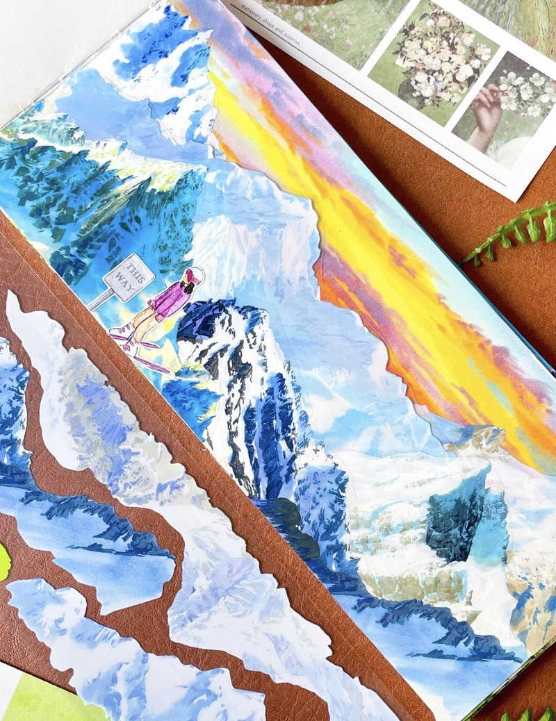 云巔嘆詠 水彩風景 PET 和紙膠帶 - 紙膠帶/和紙/PET - 其他材質 多色