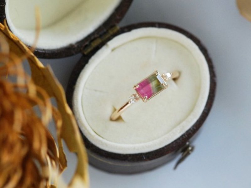 Bicolor Tourmaline Ring - 戒指 - 寶石 粉紅色