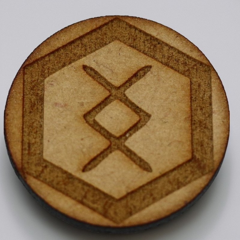 (Customized magic product) Xin Yu Yuan Wood Talisman (Run Rune Series Angel) (Graduation Gift) - Other - Wood Khaki