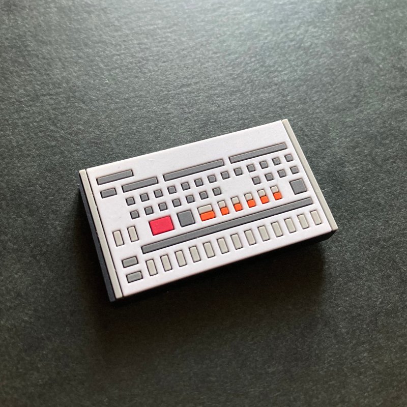 マグネット　リズムマシン　ラバーマグネット　 02PCM-Analog RhythmMachine 909 - 磁鐵 - 其他人造纖維 白色
