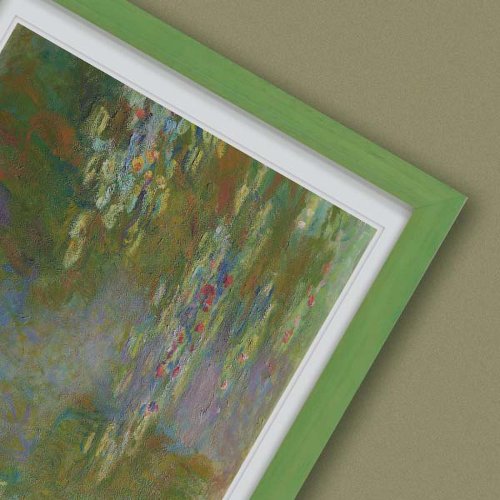 佐々木友、【睡蓮の池】、希少な大判額装用画集より、美品、日本人画家 佐々木友、【睡蓮の池】、希少な大判額装用画集より、美品、日本人